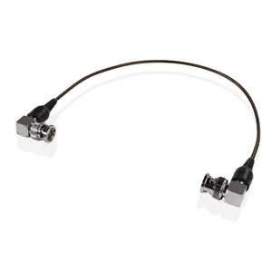 Skinny 90 Degree BNC Cable 12" Black