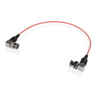 Skinny 90 Degree BNC Cable 12" Red