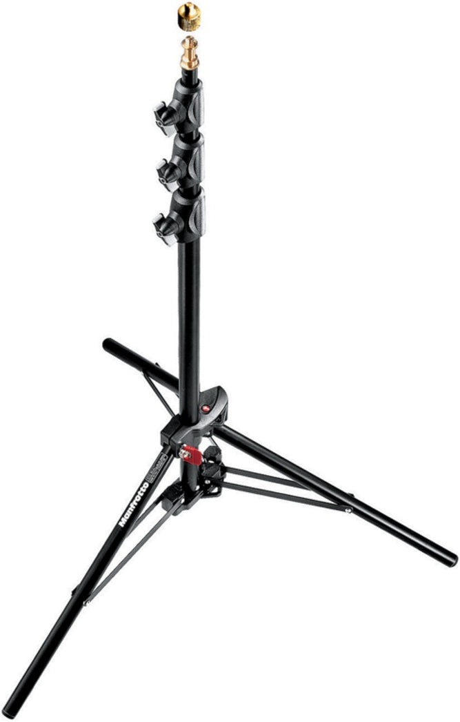 Mini-support compact en aluminium noir 1051BAC, 2 m, 4 sections, 3 élévateurs