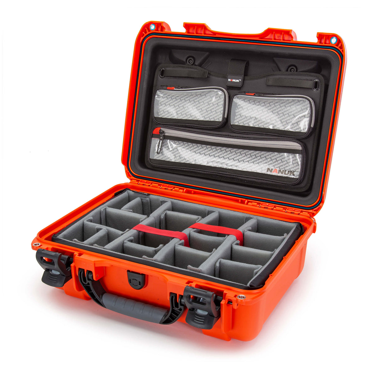 925 Nanuk Case w/lid org. - w/divider - Orange