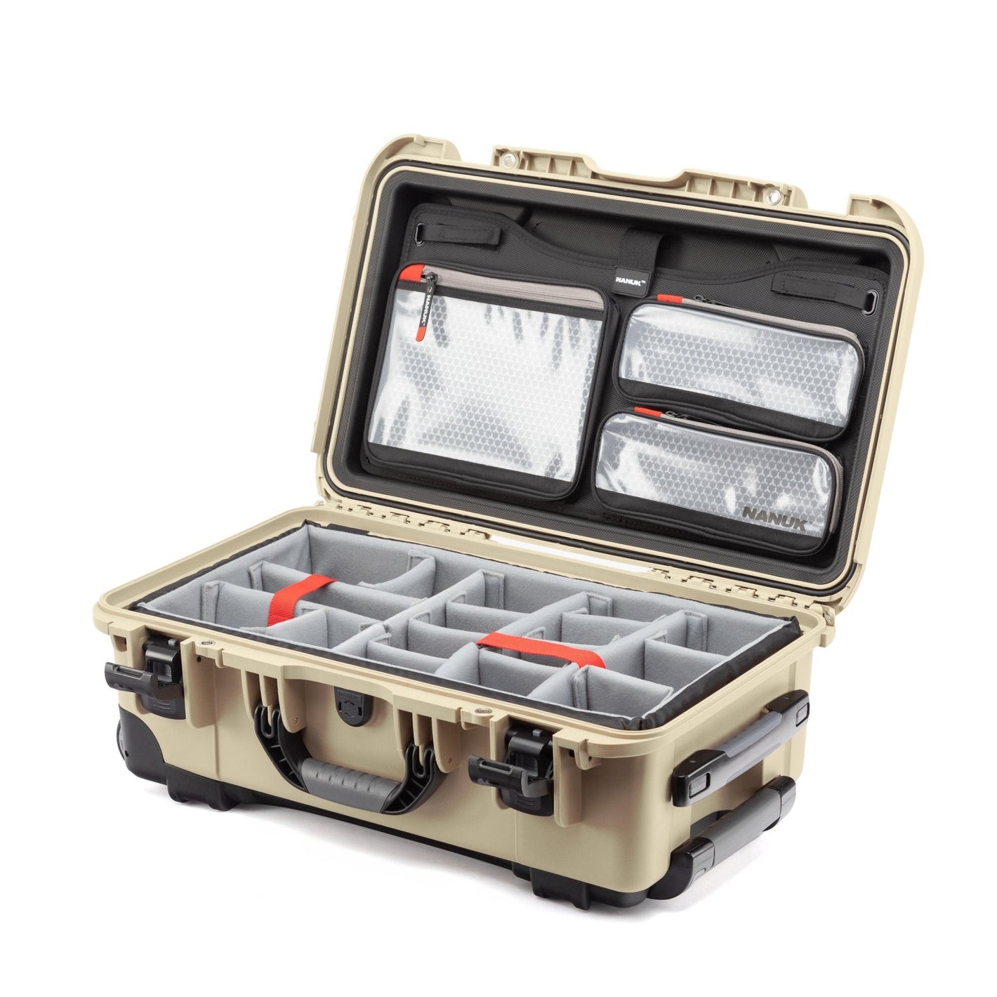Nanuk Case 935 w/lid org, w/divider - Desert Tan