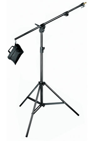 420B Black Combi-Boom Stand, 3-Section stand with sand bag