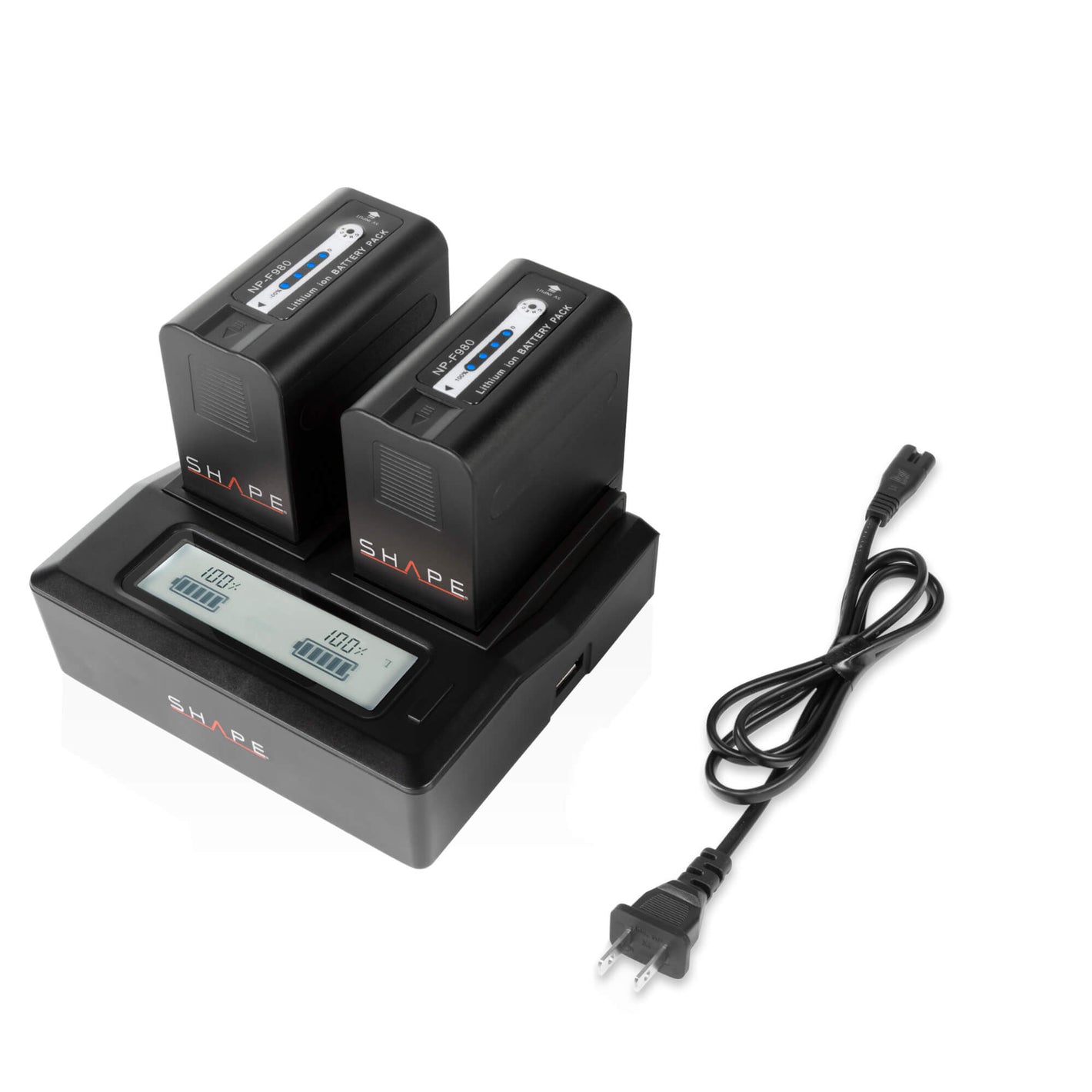 NP-F980 Lithium-Ion 2-Batteries with Dual LCD Charger