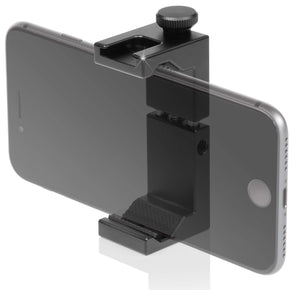 Smartphone Aluminum Clamp Tripod Mount with Cold Shoe