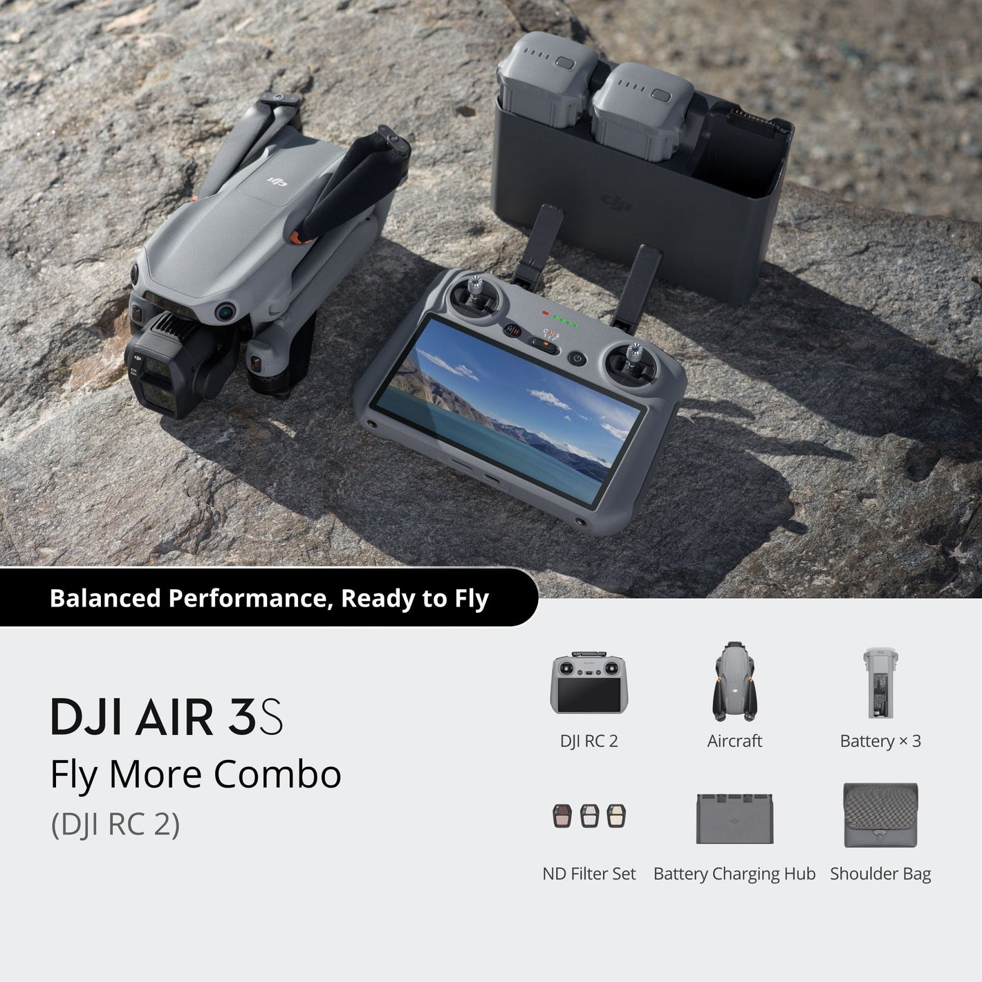 DJI Air 3S Pack Fly More (DJI RC 2)