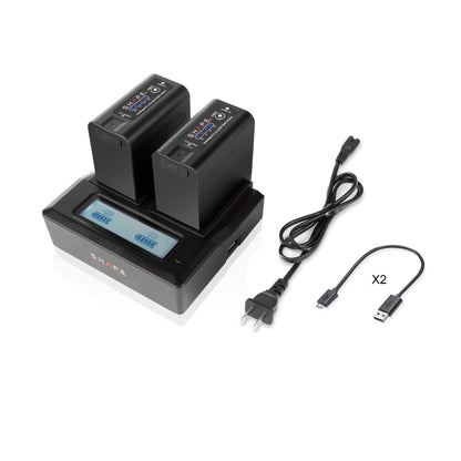 BP-975 Two Batteries with Dual LCD Charger for Canon - RED Komodo - Komodo 6K Production Pack