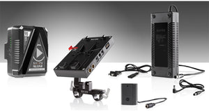 98 WH Battery Kit J-Box Camera Power and Charger for Sony A7R3 - A7S3 - A73 - A7 IV - A7R4 - FX3 et FX30