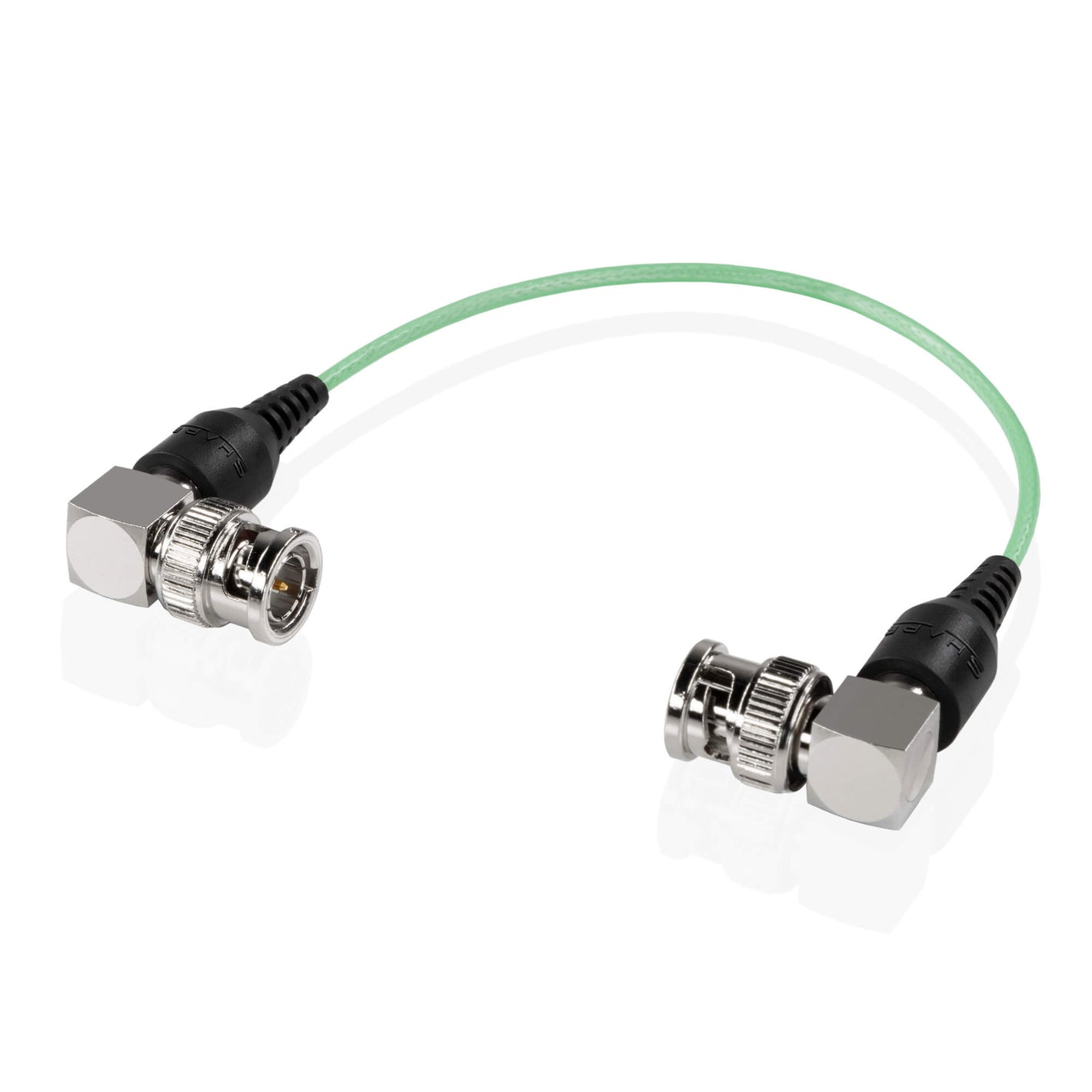 Skinny 90 Degree BNC Cable 6" Green