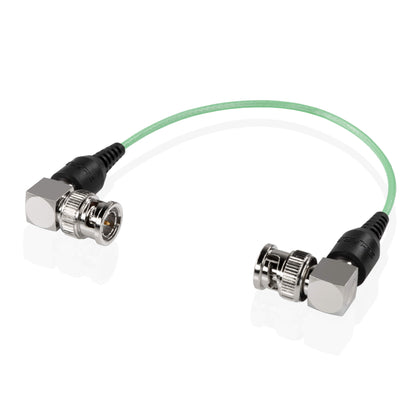 Skinny 90 Degree BNC Cable 6" Green