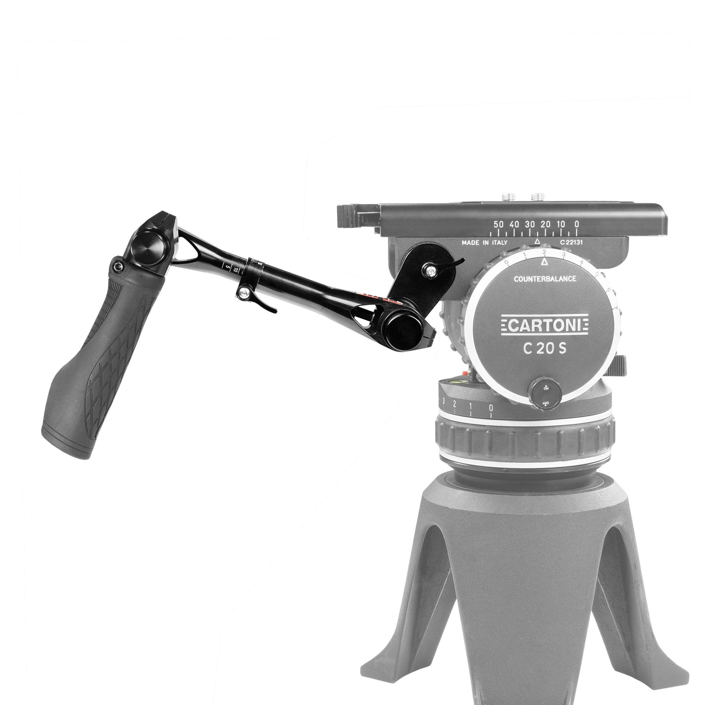 Cartoni Tripod Pan Telescopic Handle with Push-Button