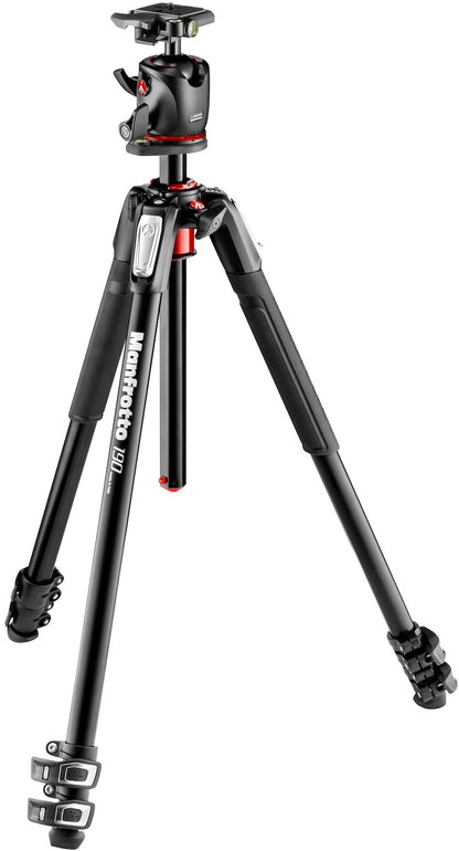 190 Aluminum 3 Section Tripod with Xpro Ball Head and 200PL Plate #MK190XPRO3-BHQ2