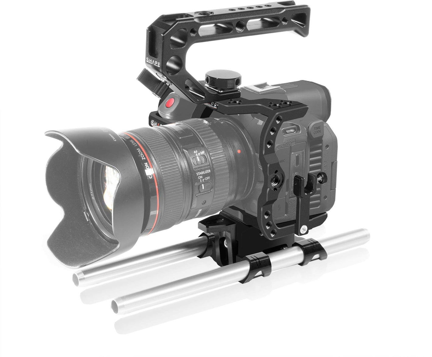 Canon EOS R5C - R5 - R6 Full Camera Cage with 15mm LWS Rod System