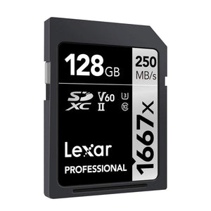 Lexar Pro 128GB SDXC UHS-II  1667x 250Mb/s (10) V60 4K