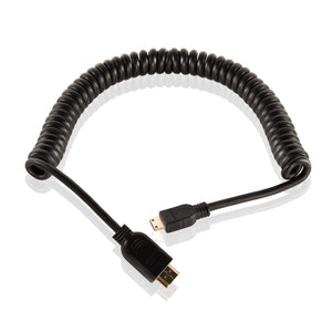 24" HDMI to mini HDMI coiled cable