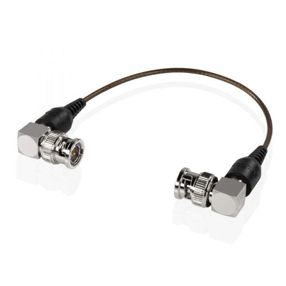 Skinny 90 Degree BNC Cable 6" Black