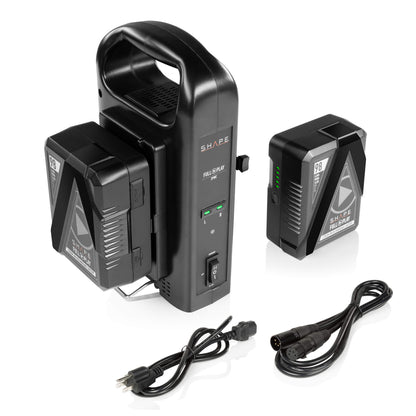 Deux batteries lithium-ion rechargeables Full Play 14,8 V 98 Wh à monture en V avec chargeur de batterie intelligent Full Play à double monture en V
