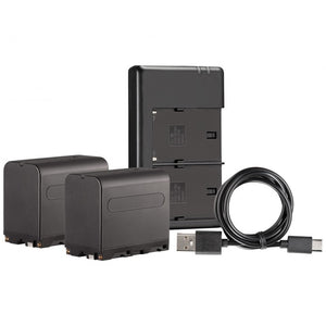 Pack de batteries doubles NP-F970 avec chargeur n° 4923