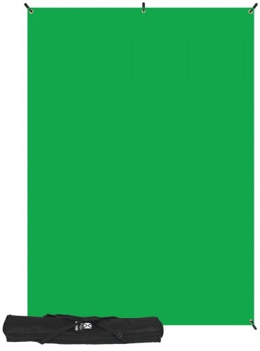 X-Drop Wrinkle-Resistant Backdrop - Chroma-Key Green Kit 5' x 7'