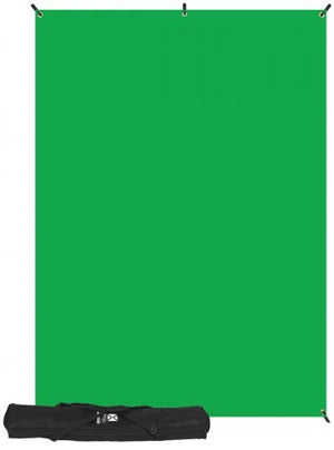 X-Drop Wrinkle-Resistant Backdrop - Chroma-Key Green Kit 5' x 7'