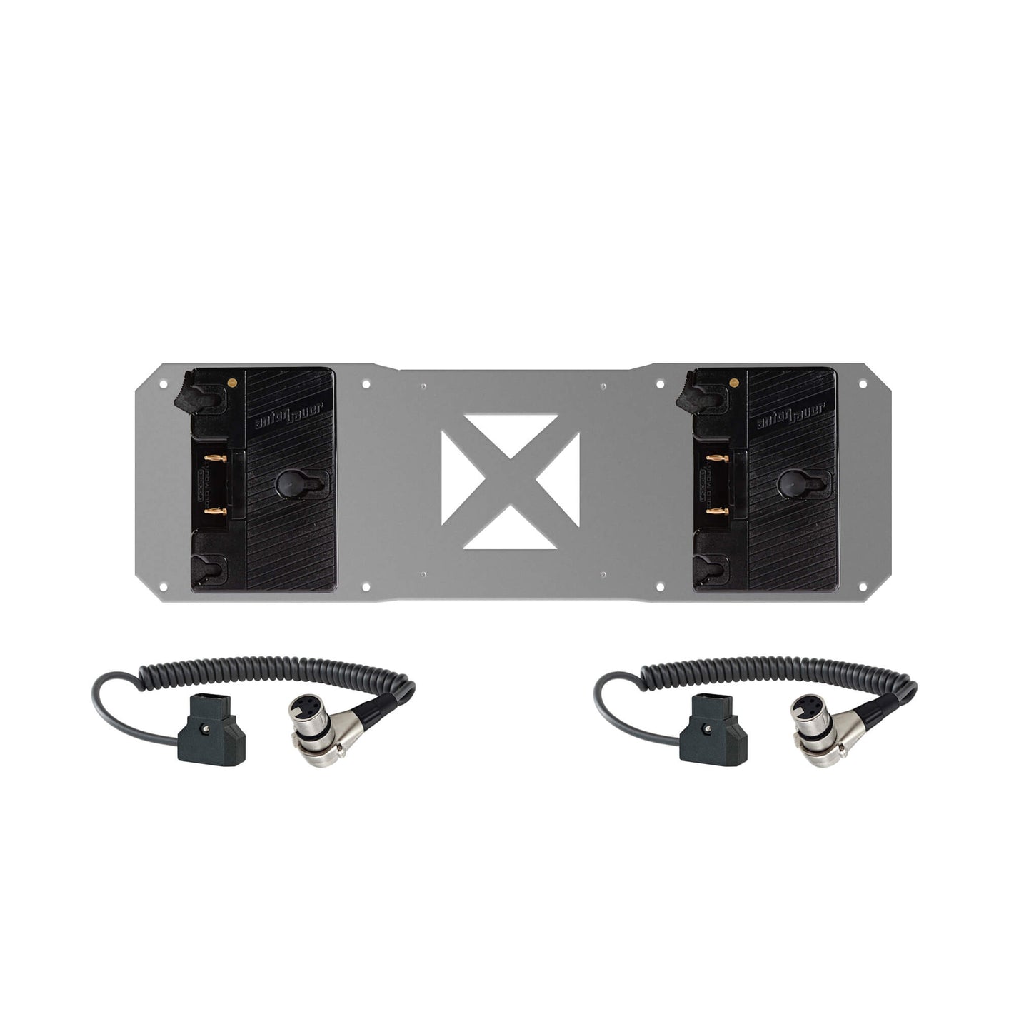 2 supports dorés et 2 câbles pour plaque de batterie Atomos Sumo