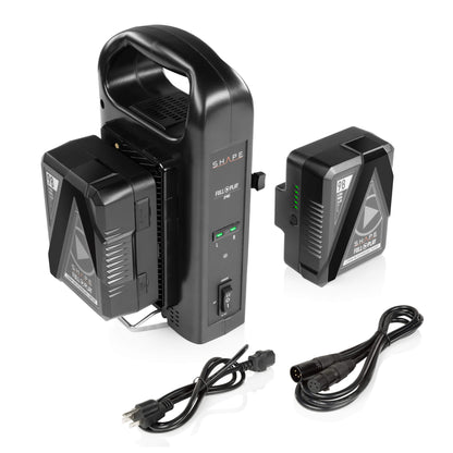 Kit de batterie Full Play 2 avec chargeur vertical à 2 baies - Montage doré