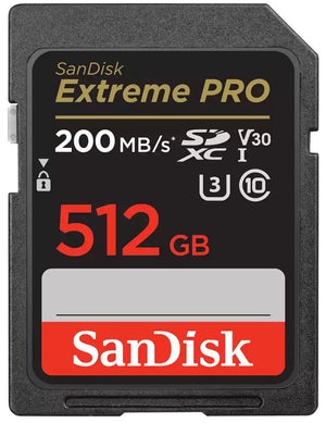 Carte mémoire SDXC Extreme PRO UHS-I 512 Go 200 Mo/s V30 U3