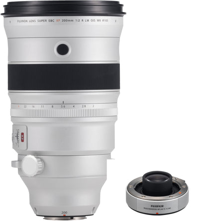FUJINON XF 200mm F2 R LM OIS WR Lens with FUJINON XF1.4X F2 TC WR Teleconverter