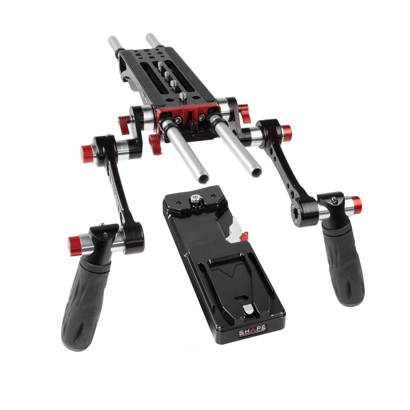 7000 v-lock quick release baseplate BP0008 - tripod plate and double quick handle rosette