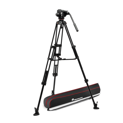 502X Fluid Video Head with Aluminium Twin leg tripod MS