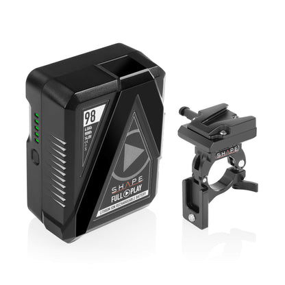 Batterie Full Play 98 Wh à monture en V avec pince pour guidon à cardan de 30 mm