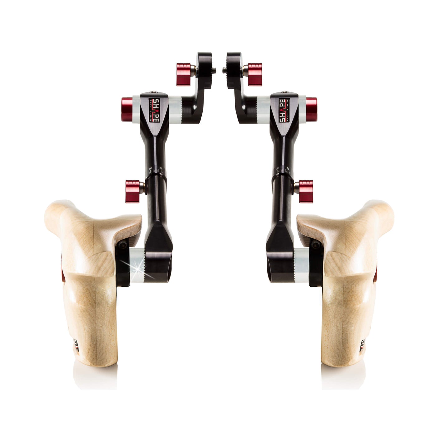 Double Telescopic Wooden Handle Grip Arri Rosette