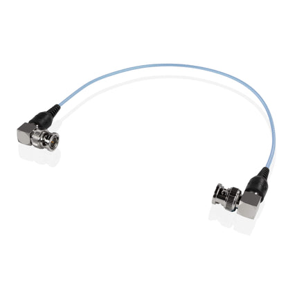 Skinny 90 Degree BNC Cable 12" Blue