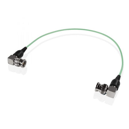 Câble BNC fin à 90 degrés 12" vert