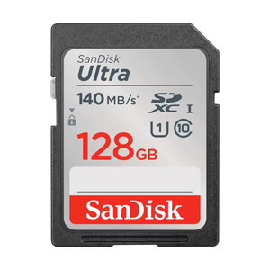 SanDisk Ultra SDXC UHS-I Carte mémoire 128 Go – Jusqu'à 140 Mo/s, C10, U1