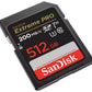 512GB SDXC Extreme PRO UHS-I 200MB/s V30 U3