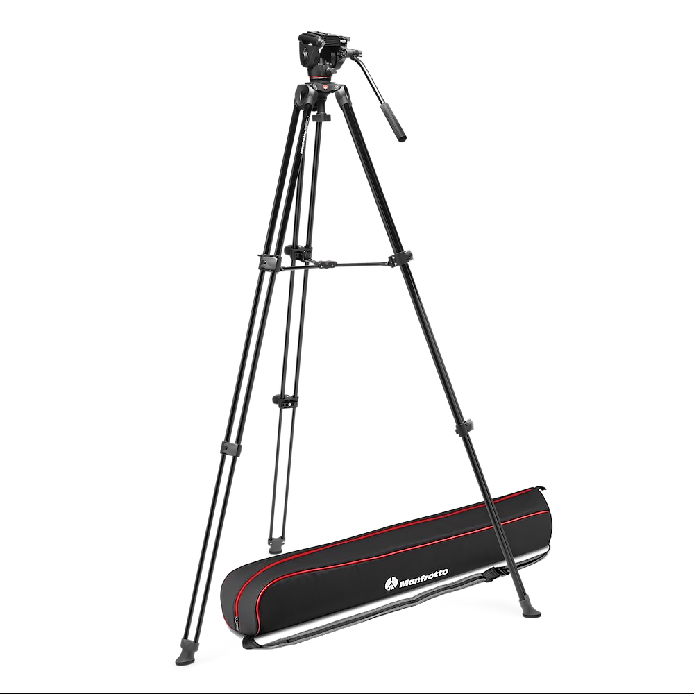 Trépied vidéo en aluminium avec rotule fluide 500X (Noir)