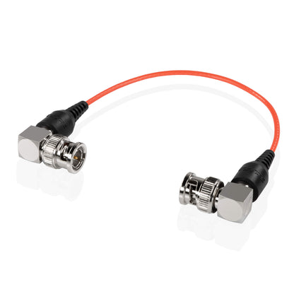 Skinny 90 Degree BNC Cable 6" Red